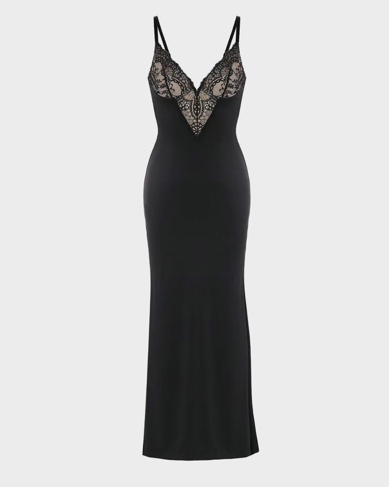 Missklara Diepe-V Maxi Jurk