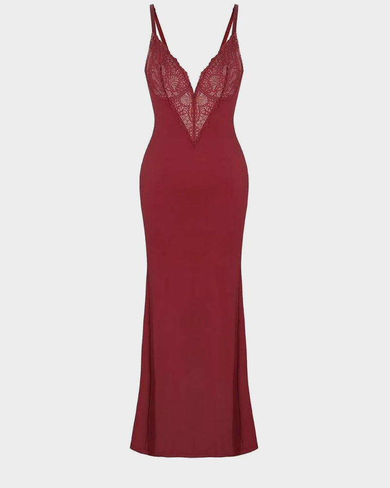 Missklara Diepe-V Maxi Jurk