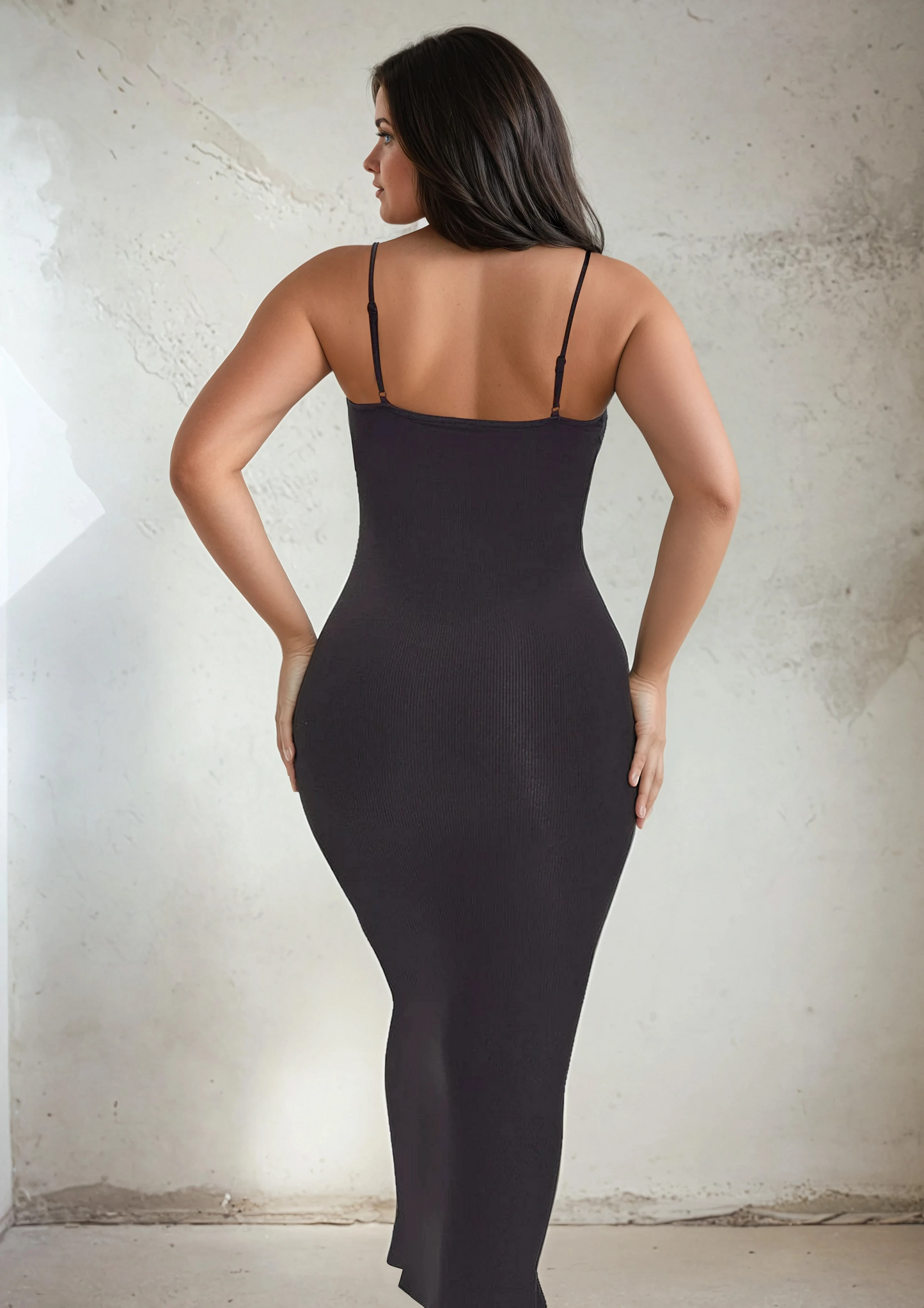 SecretSculpt Spaghetti Strap Midi Dress