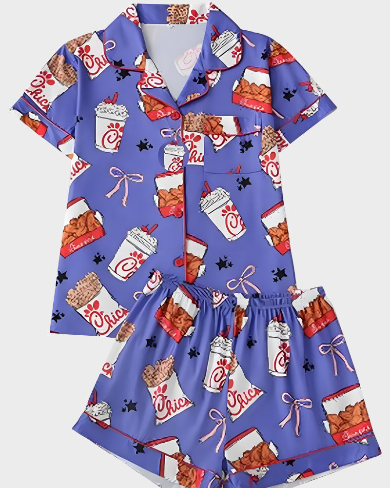 MissKlara Kip Print Satijnen Set