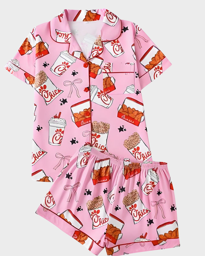 MissKlara Kip Print Satijnen Set