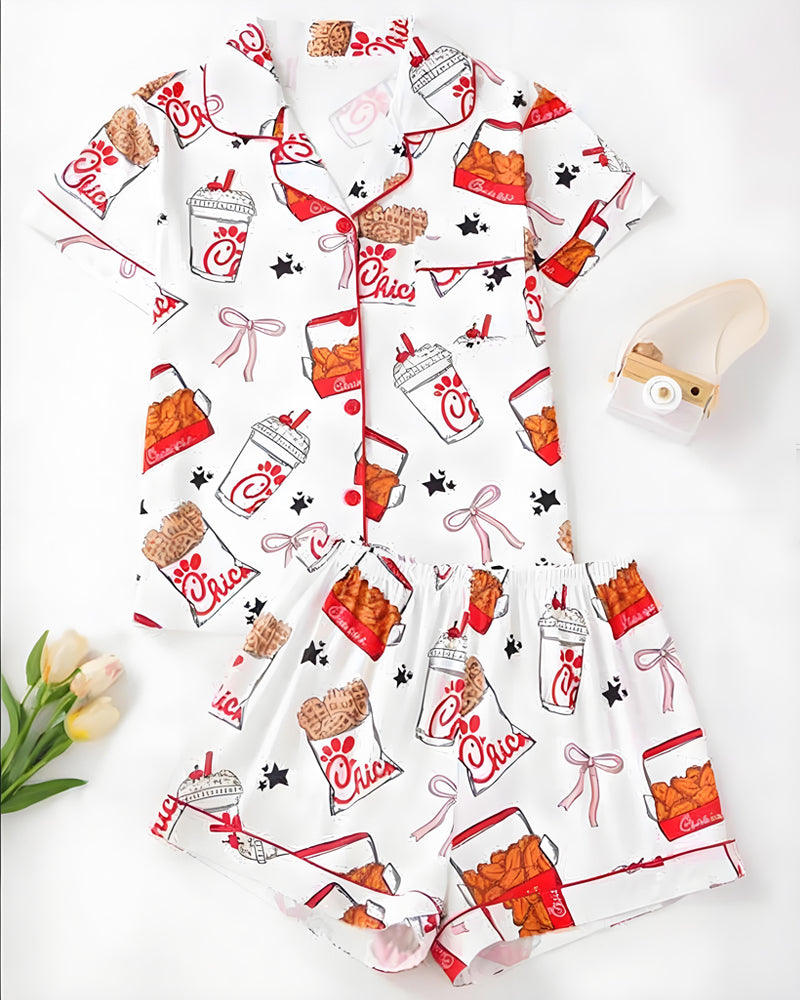 MissKlara Kip Print Satijnen Set