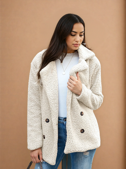 Missklara Flauschige Oversize-Capejacke