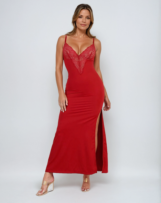 Missklara Diepe-V Maxi Jurk