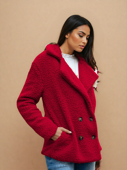 Missklara Flauschige Oversize-Capejacke