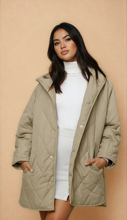 Missklara Diamant-Steppjacke mit Kapuze