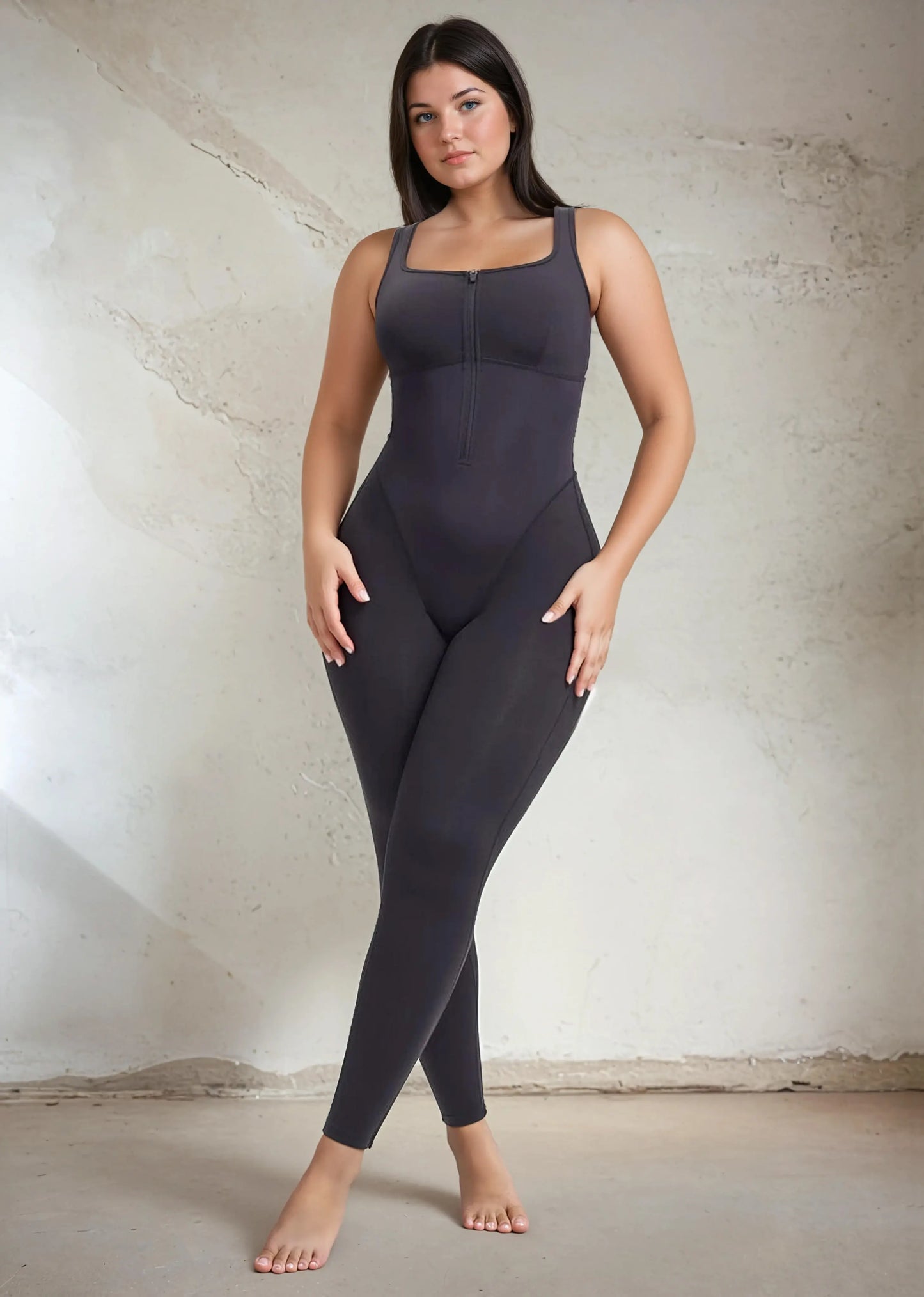 SaunaSculpt Compression Jumpsuit Black