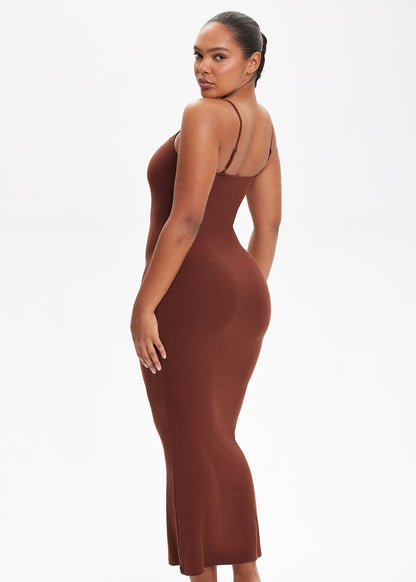 SecretSculpt Spaghetti Strap Midi Dress