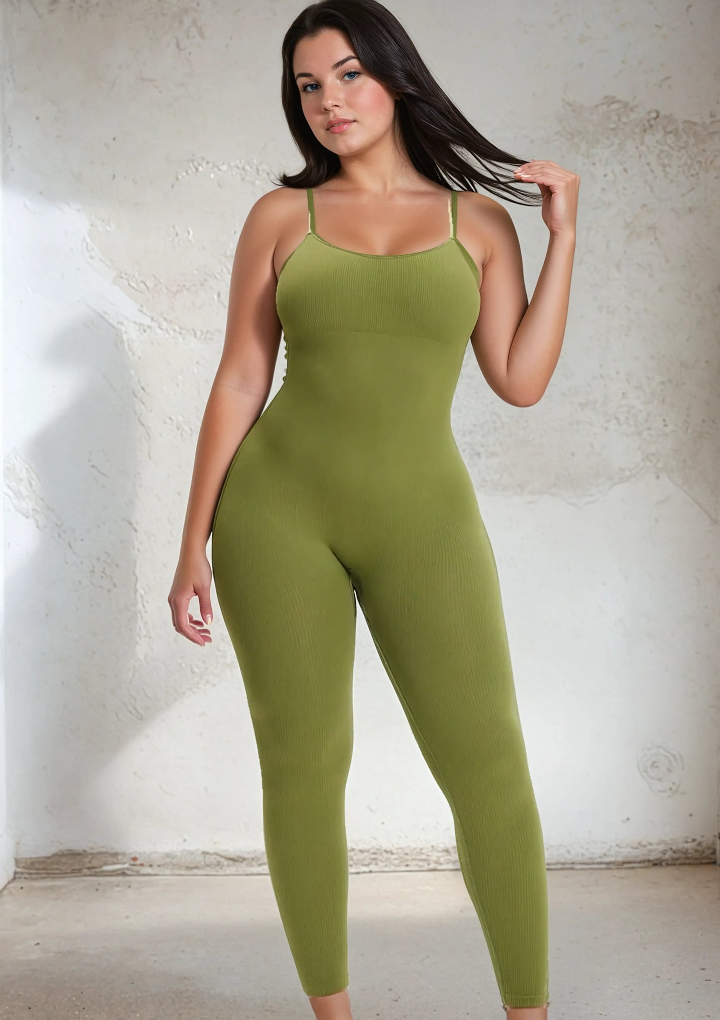 SnatchedKnit Seamless Jumpsuit Green