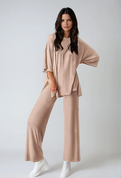 : Missklara Wide-Leg Split Lounge Set