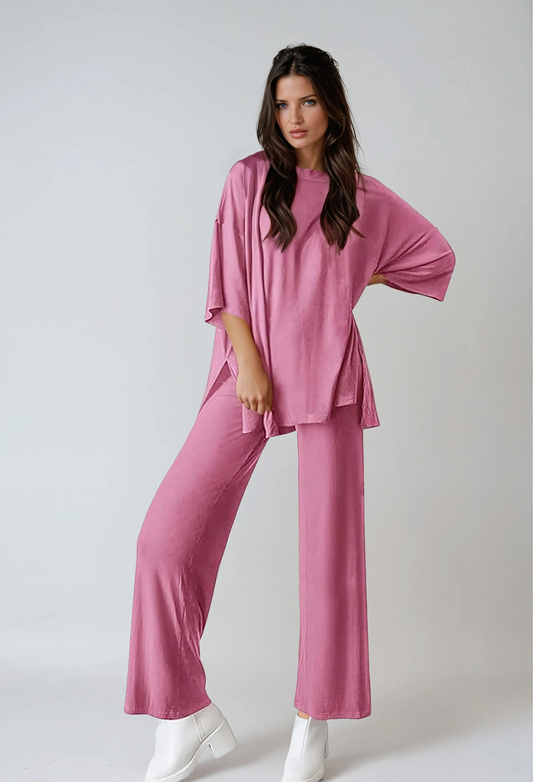 : Missklara Wide-Leg Split Lounge Set