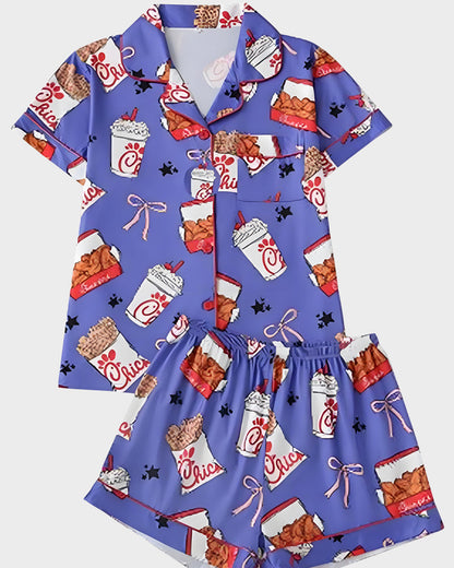 MissKlara Kip Print Satijnen Set