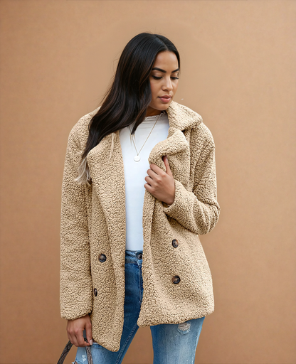 Missklara Flauschige Oversize-Capejacke